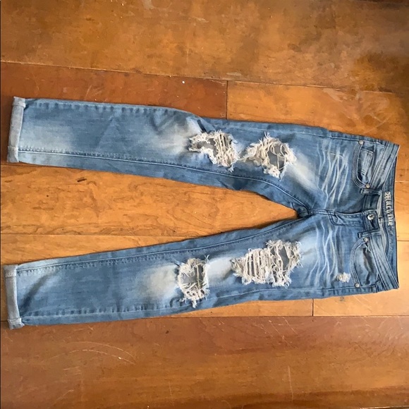Machine Distressed Denim - Picture 1 of 4